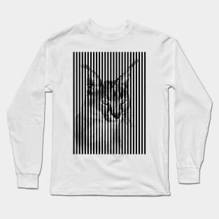 Caracal Wild Cat Anamorphic Illusion Pop Art Long Sleeve T-Shirt